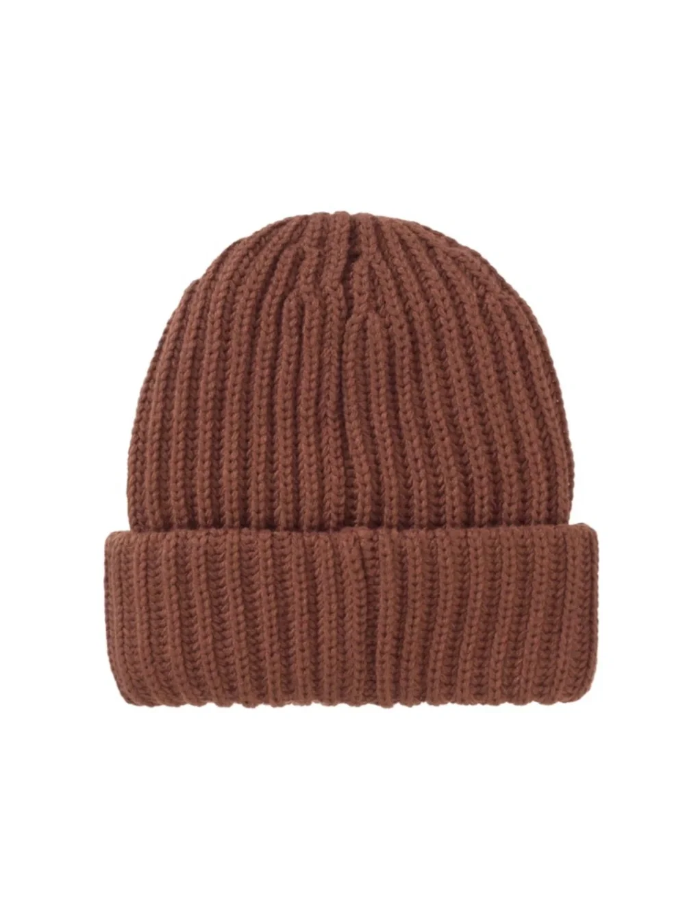 Supreme Chunky Rib Classic Logo Beanie Brown OSFA Cuffed Knit Skully Hat FW NEW